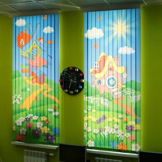 Тканевые вертикальные жалюзи с фотопечатью