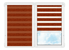 Рулонные кассетные шторы День Ночь Бергамо-204 цена. Купить в «Мастерская Жалюзи»