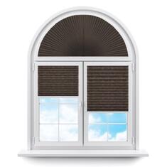 Плиссе арочные (шторы, жалюзи) самоа коричневый